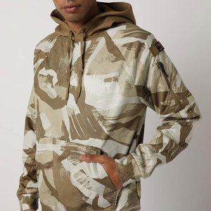 Sweat-shirt à capuche camouflage pour homme, coupe classique, tricoté, 100% coton biologique, streetwear décontracté d'été, écologique, coupe-vent - Product Image 1