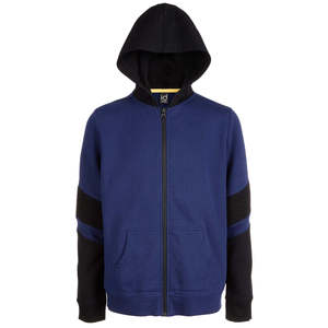 Ideology Small Size Dark Blue Zip-<b>Up</b> Hoodie for <b>Boys</b> Colorblocked Knitted Fabric for Babies - Product Image 1