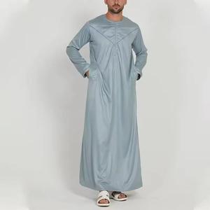 Vêtements islamiques pour hommes à manches longues, grande taille, Jubba (Thobe) saoudien de Dubaï, design à fermeture éclair, vente chaude - Product Image 1