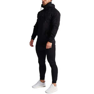 Survêtements en molleton éponge pour hommes séchage rapide Logo en détresse personnalisé course Jogging à capuche ensemble de jogging survêtement léger - Product Image 6