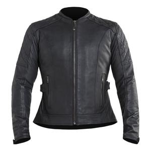 Venta al por mayor tachonado hombres chaqueta de cuero genuino de cuero de vaca chaqueta de motorista con tachuelas de metal y cremallera - Product Image 6