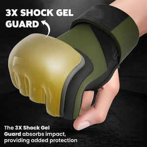 Vendas de Boxeo sin Dedos con Forro de Espuma Roja y Logotipo Personalizado Impreso para Gimnasio y Fitness - Product Image 3