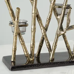 ที่ใส่เทียนทีไลท์ตกแต่งแบบคลาสสิกทำจากเหล็กพร้อมแขน5ข้าง - Product Image 5