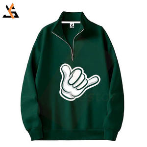 Sudaderas con Cuello Alto y Cierre de Cremallera de un Cuarto en Venta al por Mayor, Sudaderas de Forro Polar con Media Cremallera para Hombre, Multicolores, Talla Grande - Product Image 1