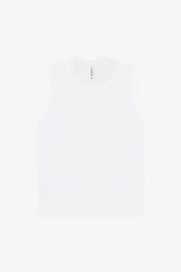 Super peinado algodón Rib Racer espalda estilo cuello redondo gimnasio chaleco camisetas sin mangas - Product Image 5