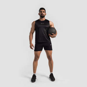 เสื้อกล้ามออกกำลังกาย Stride Gym สีดำ ลาย 3 มิติ ไซส์ XL ผลิตจากผ้าโพลีเอสเตอร์ผสมคอตตอน ระบายอากาศได้ดี สไตล์สตรีท ฮู้ดดี้ สำหรับออกกำลังกาย เพาะกาย ลายพิมพ์ - Product Image 4