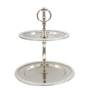 Soporte de pastel de acero inoxidable de lujo Personalización de fábrica Diseño real Soporte de pastel de postre y pastelería de acero inoxidable - Product Image 4