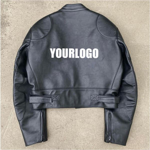 Chaqueta de Cuero Casual para Hombre, Logotipo Personalizado, Diseño en Blanco, Tallas Grandes - Product Image 4
