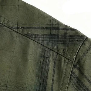 Camisa de Franela Gruesa Personalizada de Fábrica para Hombre, Textura de Algodón Cepillado Suave, Cuello Alto, Transpirable, Formal, Informal, para Primavera - Product Image 6