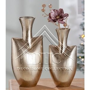 Florero de Metal Moderno de Lujo, Acabado en Oro, Aluminio Artesanal, Decoración Ecológica para Mesa de Interior del Hogar - Product Image 4