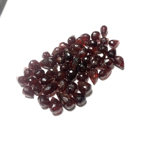 Venta al por mayor IGI certificado AAA grado granate rojo Natural 20mm en forma de pera cuentas de gota facetadas para collar joyería piedras preciosas sueltas - Product Image 2