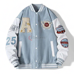2024 High Quality Canvas Letterman <b>Jacket</b> Wholesale Custom Embroidery Logo Patches Streetwear <b>Baseball</b> <b>Bomber</b> <b>Jacket</b> - Product Image 2