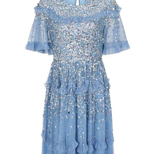 Vestido de Fiesta Formal de Estilo Elegante y Modesto Personalizado 2025, Vestido de Gasa con Lentejuelas Bordadas de Lujo, ODM - Product Image 1