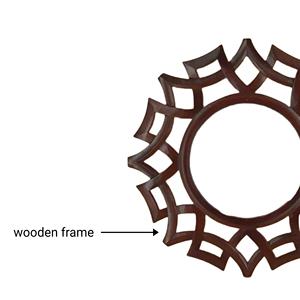 Espejo de pared tallado en madera hermoso y atractivo superventas para la decoración del hogar y el dormitorio - Product Image 3