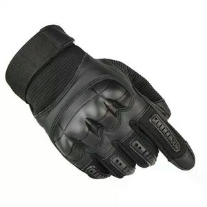 Guantes tácticos antiimpacto de cuero de alta calidad para caza al aire libre, correa de muñeca ajustable antideslizante para Camping, tiro, senderismo - Product Image 6