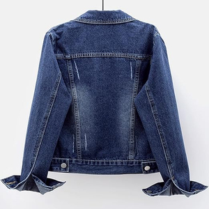 Nouveau meilleur élégant décontracté femmes Vintage délavé Denim veste avec respirant personnalisé boutonné femmes Denim veste - Product Image 2