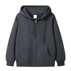 Sudadera con capucha de patrón sólido bordado estilo otoño informal para hombre de gran tamaño 100% algodón bolsillo de canguro invierno básico con capucha - Product Image 6