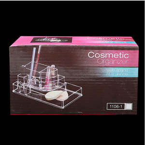 Acrylic Cosmetic <b>Makeup</b> Organizer <b>Storage</b> <b>Box</b> - White - Product Image 3