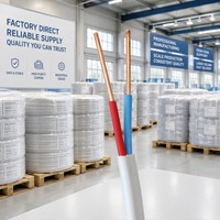 Flaches PVC-isoliertes Kupferkabel BVVB Feuerfestes Innen- und Wohngebäude-Verkabelungskabel CE-Zertifiziert