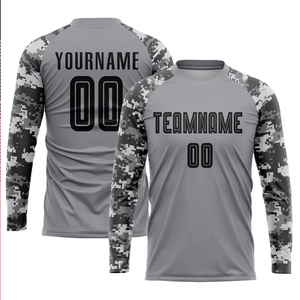 Maillot de football unisexe adulte gris personnalisé à manches courtes en tissu 100 % polyester imperméable pour le football à domicile - Product Image 4