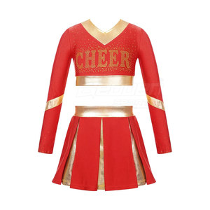 Ensemble d'uniformes de cheerleading personnalisables pour femmes, 100% polyester, respirant, léger, haute qualité, service OEM, best-seller - Product Image 1