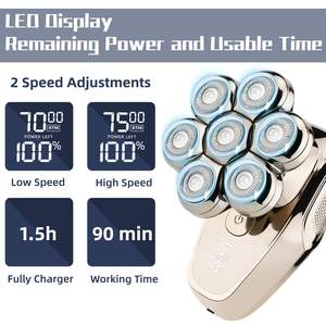 Afeitadora Eléctrica Recargable Inalámbrica 5 en 1 para Hombre, Kit de Afeitado de Barba Resistente al Agua IPX7, Afeitadora de Cabeza para Hombres Calvos y Uso en Autocaravanas - Product Image 4