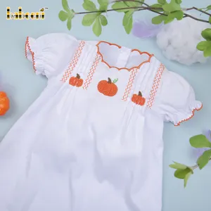 Labu Perancis Simpul Bordir Bayi Perempuan OEM ODM Anak-anak Baju Baju Bordir Tangan Disesuaikan Grosir Produsen-BB2963