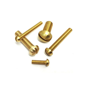 Tornillos ranurados moleteados de latón de tamaño personalizado Sistema de medición métrica estándar ISO para madera de proveedor indio - Product Image 1