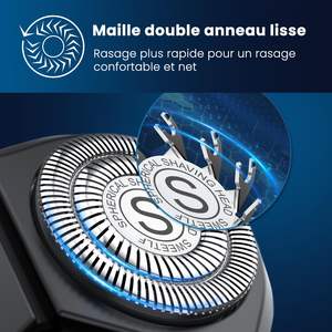 Afeitadora Eléctrica Recargable para Hombre, Maquinilla de Afeitar Rotatoria Húmeda/Seca con Resistencia al Agua IPX7, Recortadora de Barba Húmeda/Seca para Afeitar la Cara - Product Image 5