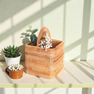 Vente flash : Plateau de service multifonctionnel en bambou et rotin fait main, décoratif pour la cuisine, la salle à manger, organisateur de rangement pour le salon, durable, individuel - Product Image 3