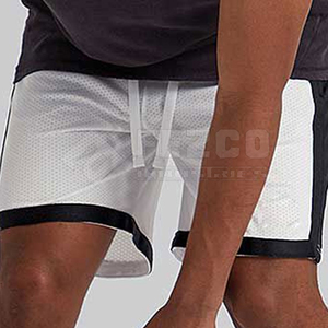 Short en maille de coton respirant pour hommes, taille élastique, poches latérales, grande taille, style décontracté, vente en gros - Product Image 2
