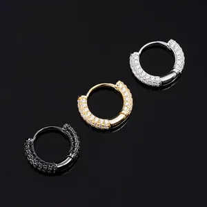 Boucles d'oreilles créoles en diamant de laboratoire écologique de qualité supérieure en argent sterling – Idéal pour les fêtes - Product Image 1