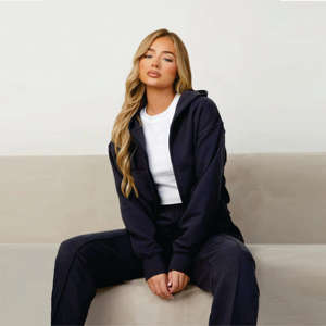 Conjunto de chándal recortado de moda Premium para mujer, Top corto liso con estilo, Sudadera con capucha, Joggers de cintura alta, ropa deportiva, ropa informal de Fitness - Product Image 5