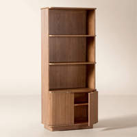 Bibliothèque moderne en bois massif de la collection Ridgewood Harmony pour une utilisation en entrepôt de bureau à domicile-Meubles de rangement durables