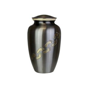 Urna para adultos de latón de alta calidad, suministros funerarios de Metal de cremación pulido plateado, producto de alta calidad grabado - Product Image 6