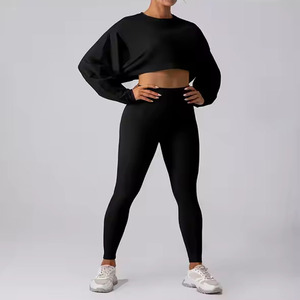 Nueva Llegada Fitness Malla Cruz Volver Sexy Sólido Alto Impacto Crop Top Ejercicio Leggings Yoga Sujetador Deportivo para Mujeres - Product Image 5