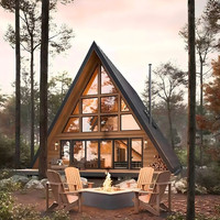 Maison préfabriquée modulaire en métal de 50 m² pour la Pologne, la Tunisie, à faible coût, 2 chambres, forme triangulaire, 80 m²
