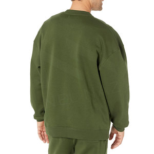 Conjuntos de chándal de algodón 100% de peso pesado de Color sólido sin costuras para hombres de alta calidad al por mayor ropa de calle de Tallas grandes - Product Image 3