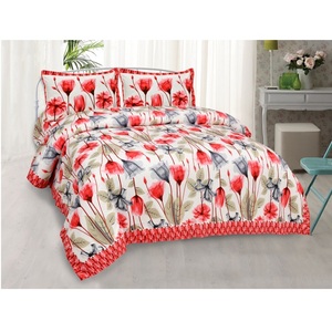 Ensembles de literie écologique à double couleur conçue 100% coton biologique certificat GOTS motif personnalisé housse de couette taies d'oreiller - Product Image 2