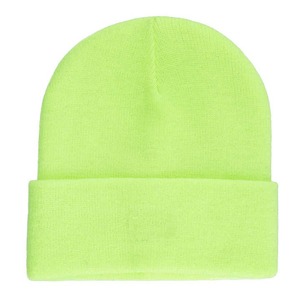 Bonnet d'hiver avec logo personnalisé en gros Bonnet en acrylique doublé en tricot cool Bas épais et chauds pour hommes et femmes Style ample - Product Image 2