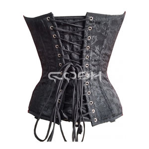 คอร์เซ็ททรงโบรเคดเสริมโครงเหล็กแบบโอเวอร์บัสต์  คอร์เซ็ทกระชับสัดส่วนสไตล์โกธิค แฟชั่นเสื้อท่อนบนกระชับรูปร่าง - Product Image 6