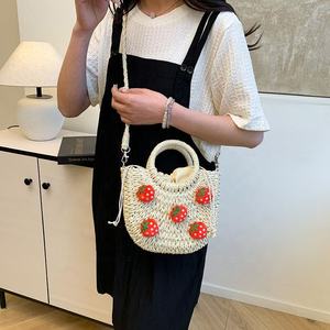 Nuevo Bolso de Hombro Tejido para Mujer, Diseño de Cesta de Verduras de Alta Gama, Ideal para Oficinistas y Playa, en Poliéster - Product Image 3
