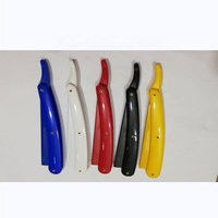 Rasoir pliable jetable en acier inoxydable pour hommes avec manche en bois Rasage droit Caractéristique de sécurité pour le rasage de la barbe des aisselles