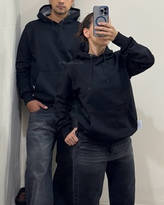 Sudadera con capucha extragrande de felpa francesa de peso pesado para hombre con logotipo personalizado, sudadera gruesa de algodón 100% con hombros caídos, 380/360/320 Gsm - Product Image 5