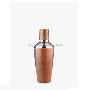 Coctelera para Vino y Cócteles con Tapa Marrón, Utensilios de Barra de Acero Inoxidable, Diseño Moderno, Coctelera de Alta Calidad para el Hogar y Eventos - Product Image 2