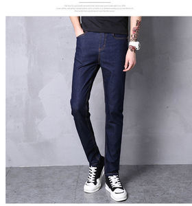 กางเกงยีนส์สำหรับผู้ชายกางเกงยีนส์แฟชั่นสีจาง - Product Image 2