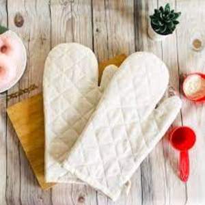 Mitaines de four en coton durable écologique avec logo imprimé personnalisé à prix de gros bon marché mitaines de four réutilisables résistantes à la chaleur de cuisine - Product Image 2