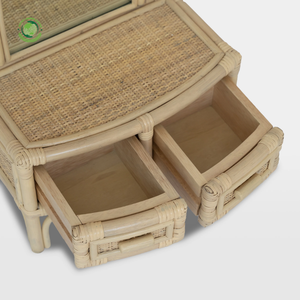 Vanité pour enfants, vanité en rotin, meubles pour enfants, sans danger pour la santé et l'esthétique, vente en gros. - Product Image 3