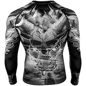 Mma Rash Guard imprimé par sublimation personnalisée en gros pour hommes T-shirt de surf à manches courtes pour hommes Rashguard Bjj - Product Image 5