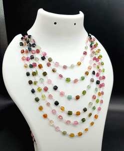 ลวดทัวร์มาลีนหลายพันรอบจี้ชาติพันธุ์เงินแท้เครื่องประดับทำจากหินหลายชิ้นของขวัญงานแต่งงานงานเลี้ยงของผู้หญิง - Product Image 1